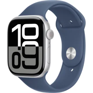 Apple Watch Series 11, 46mm Space Gray Aluminium Black Sport Band M/L